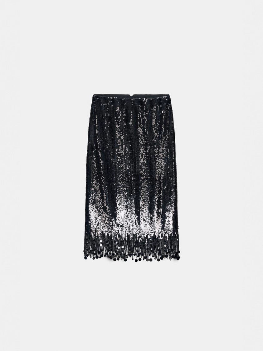 Comfortable Durable New Fashion Sequin Tassel Skirt