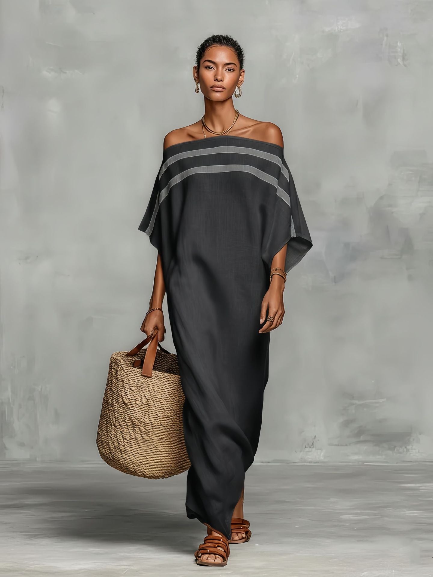 Women's Summer Loose Vacation Batwing Sleeve Dress