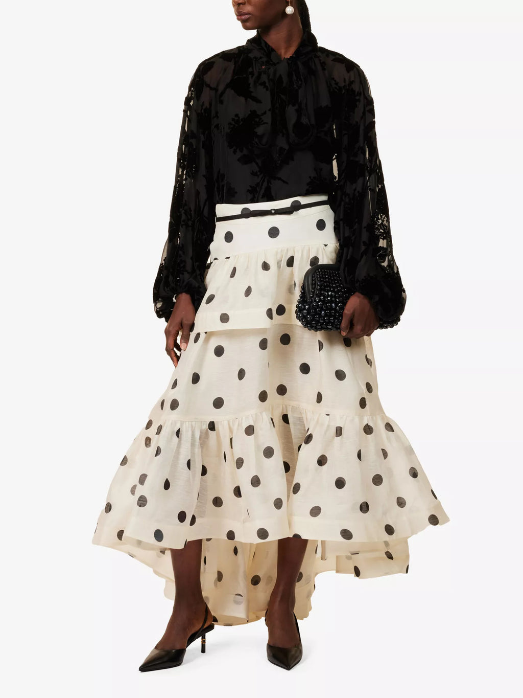 Women's Casual Fashion Wave Ruffled Tiered Dress Excluding Skirt