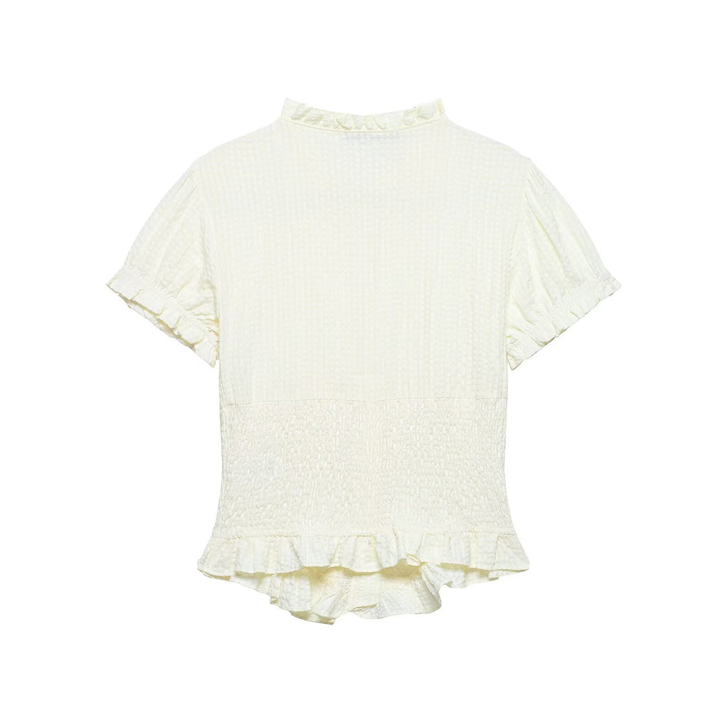 Women's Fashion Casual Bowknot Decoration Construction Tops