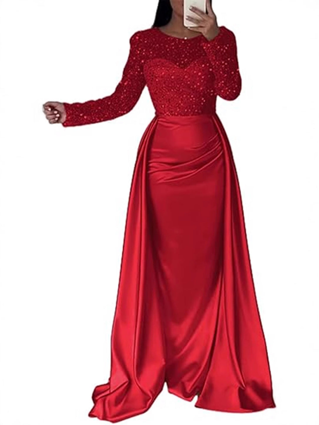 Women's Banquet Long-sleeved Elegant Host Temperament Queen Dress