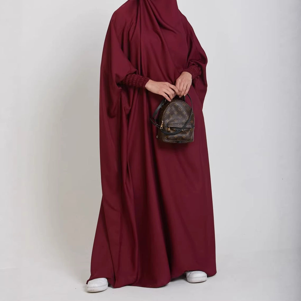 Women's Robe Solid Color Loose Malay Dress