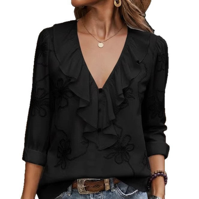 Classic Unique Women's Lace Independent Shirt Women's T-shirt