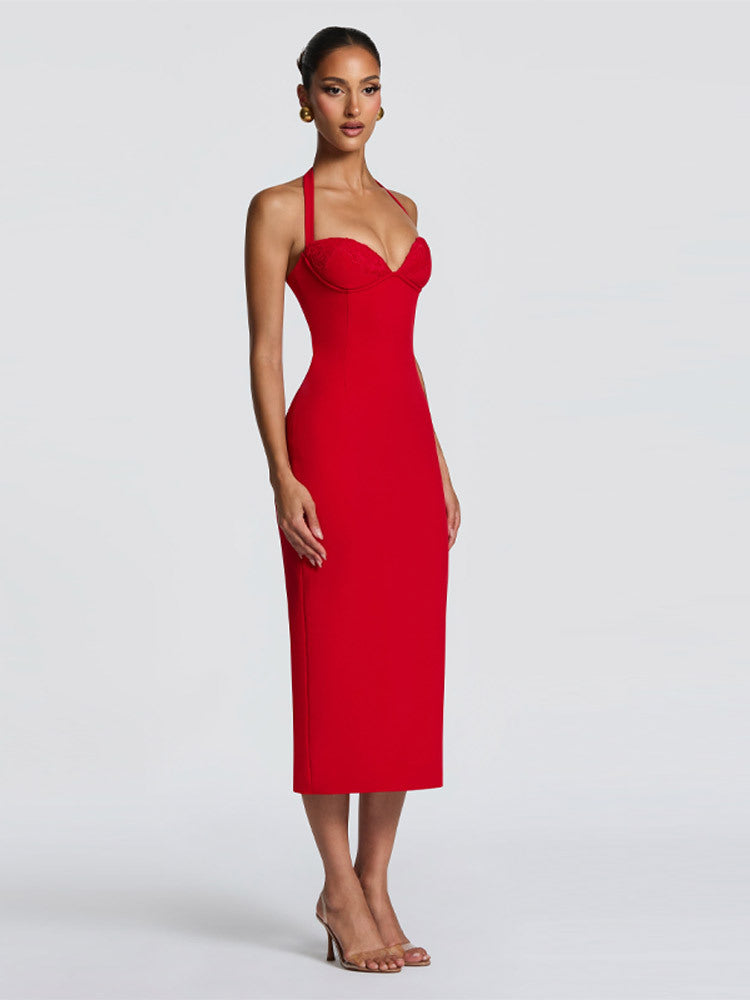Women's Elegant Graceful Tube Halter Hot Split Tops