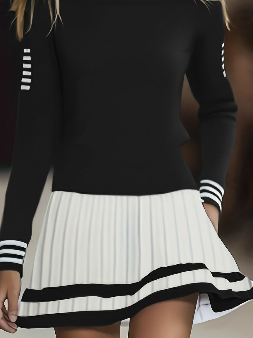 Charming Glamorous Women's Striped Dress Knitted Women's Sweater