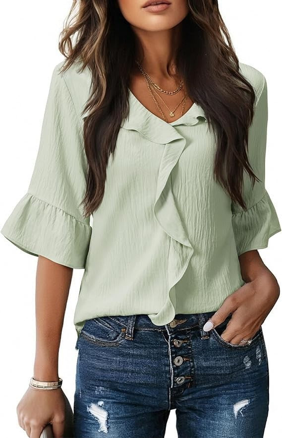 Versatile Popular Pretty Fashionable Ruffled Loose Tops