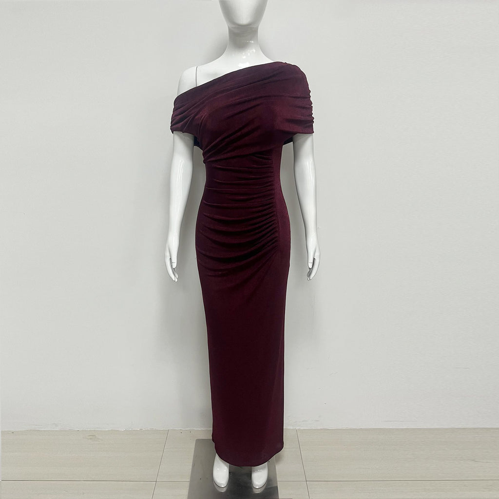 Summer Fashion Mature Elegant Skinny Sheath Irregular Dress