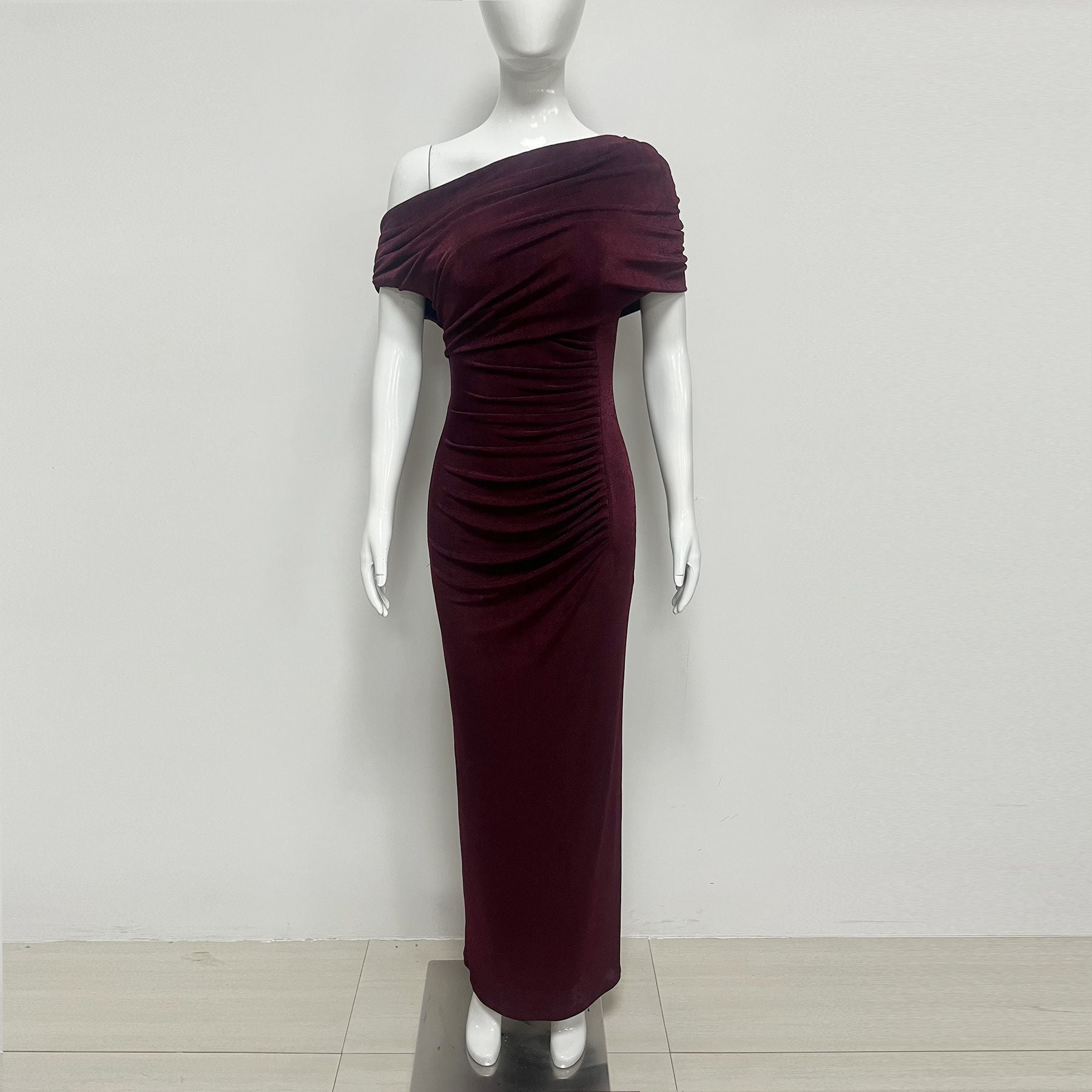 Summer Fashion Mature Elegant Skinny Sheath Irregular Dress
