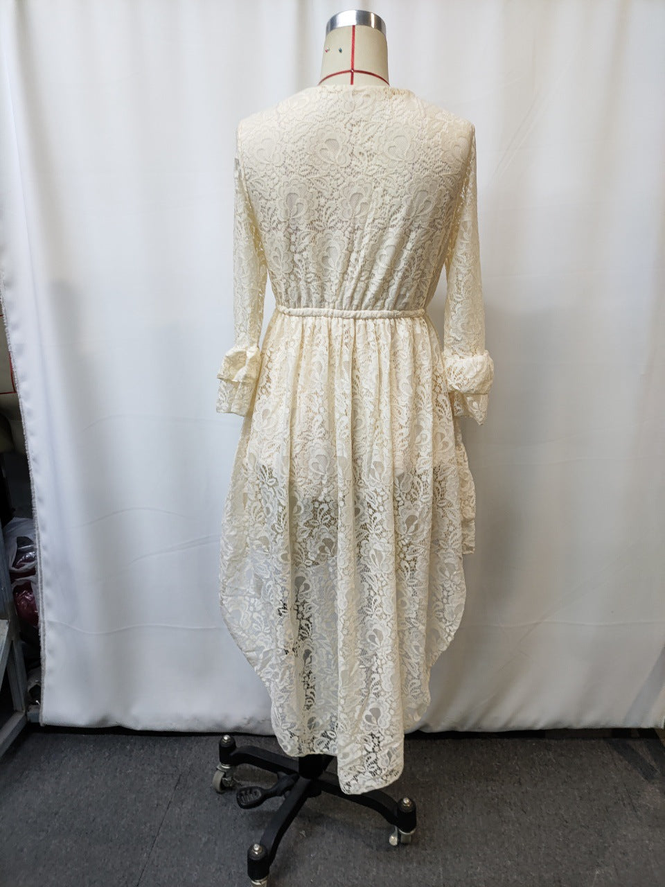 Music Festival Rock Carnival Party Ruffled Floral Tassel Lace Dress