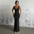 Women's Sexy Ruffles Lace Up Slim Fit Dress