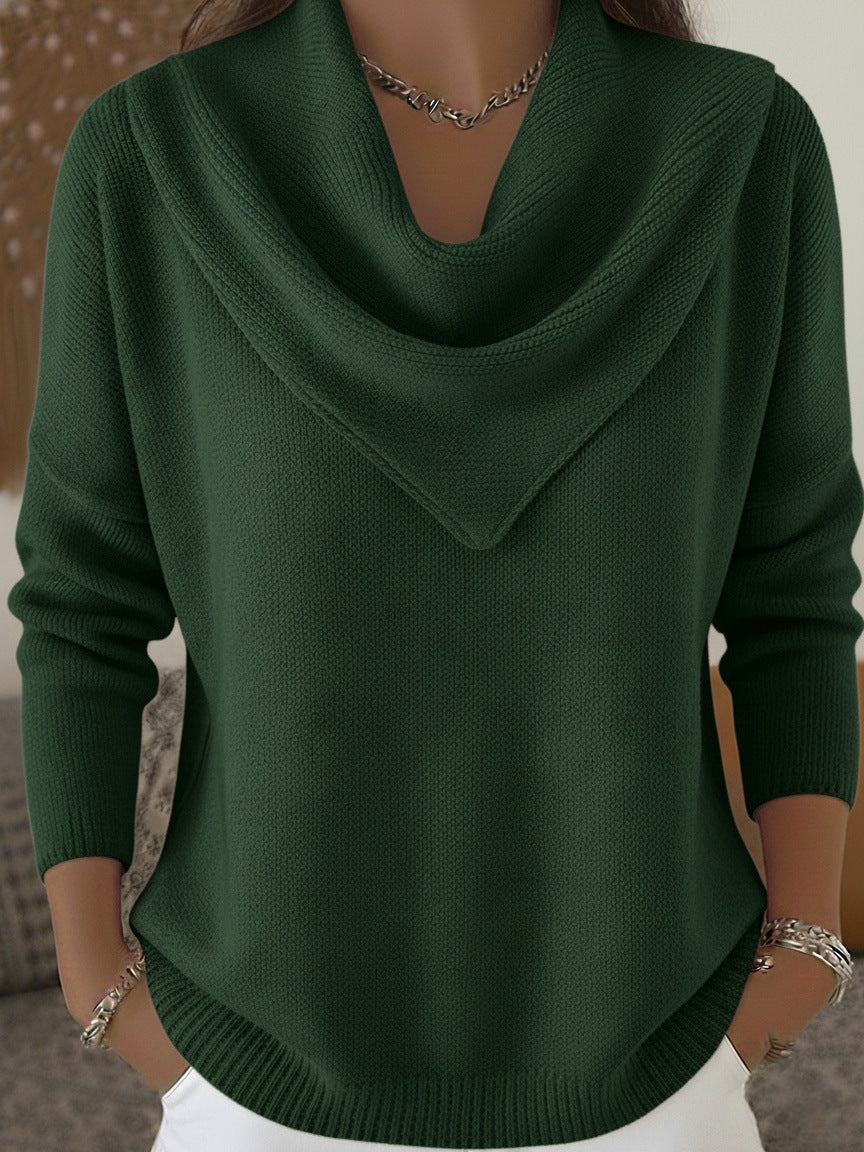 Attractive Classic Women's Solid Color Long-sleeved Tops