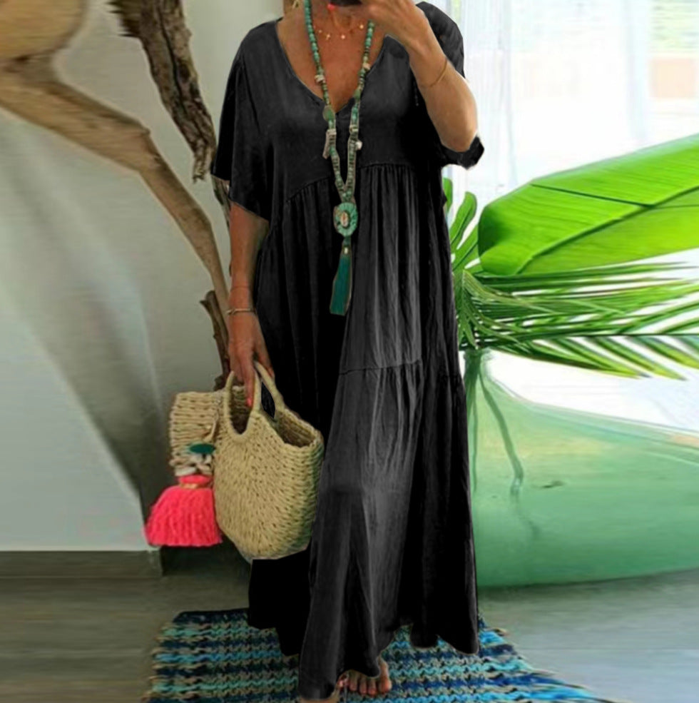 Elegant Classic Irregular Long Large Hem Dress