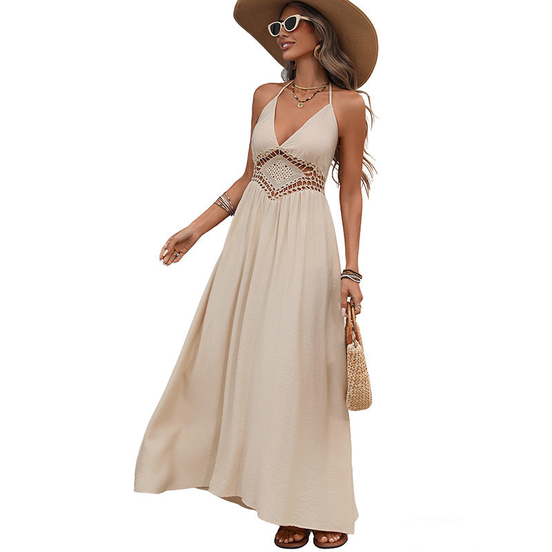 Summer Fashion Temperament Elegant Backless Sleeveless Dress