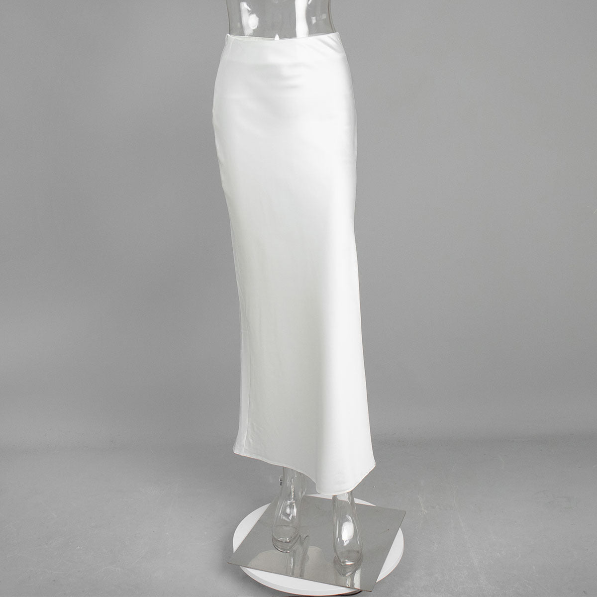 Fishtail Spring Satin Long High Waist Sheath Skirts