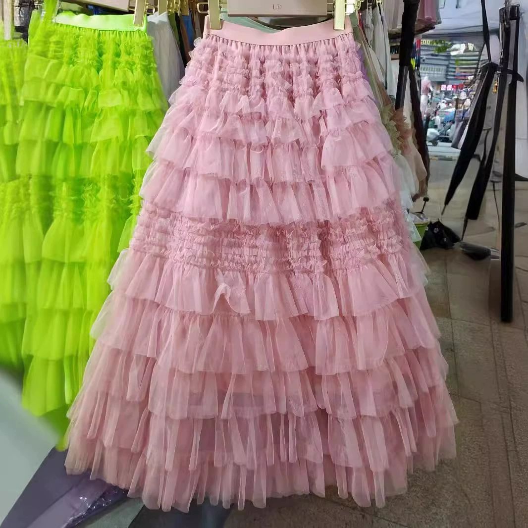 Elegant British A- Line Cake Dress Skirt
