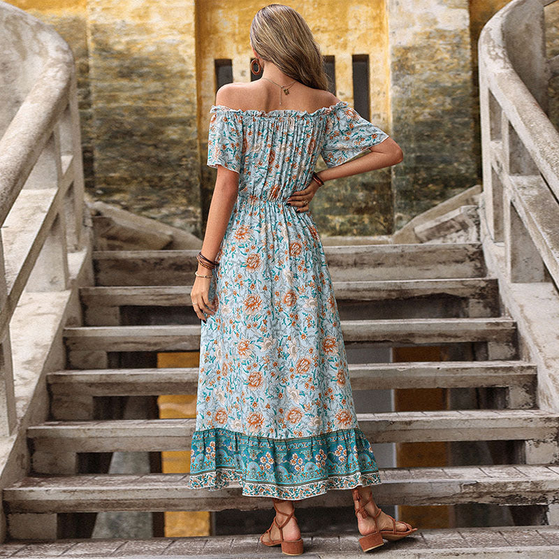 Pretty Goods Summer Floral French Ruffled Dress