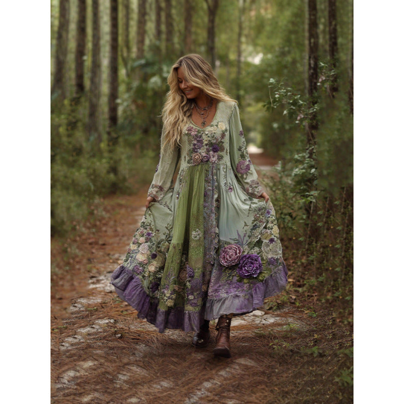 Autumn Digital Printing American Fashion Casual Halloween Dress
