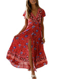 Comfortable Cool Split Bohemian Sexy Print Dress
