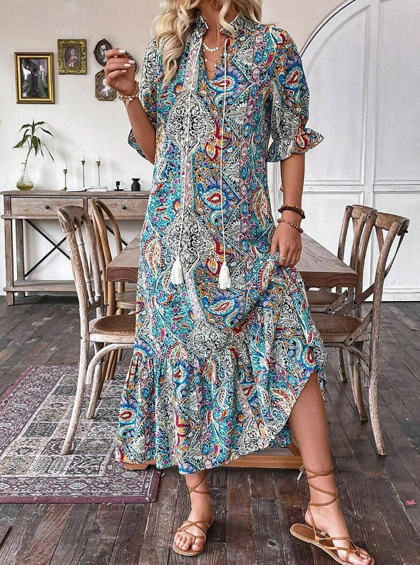 Charming Women's Casual Paisley Print Vacation Skirts