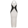 Women's Elegant Sexy Lace Stitching Contrast Color Dress