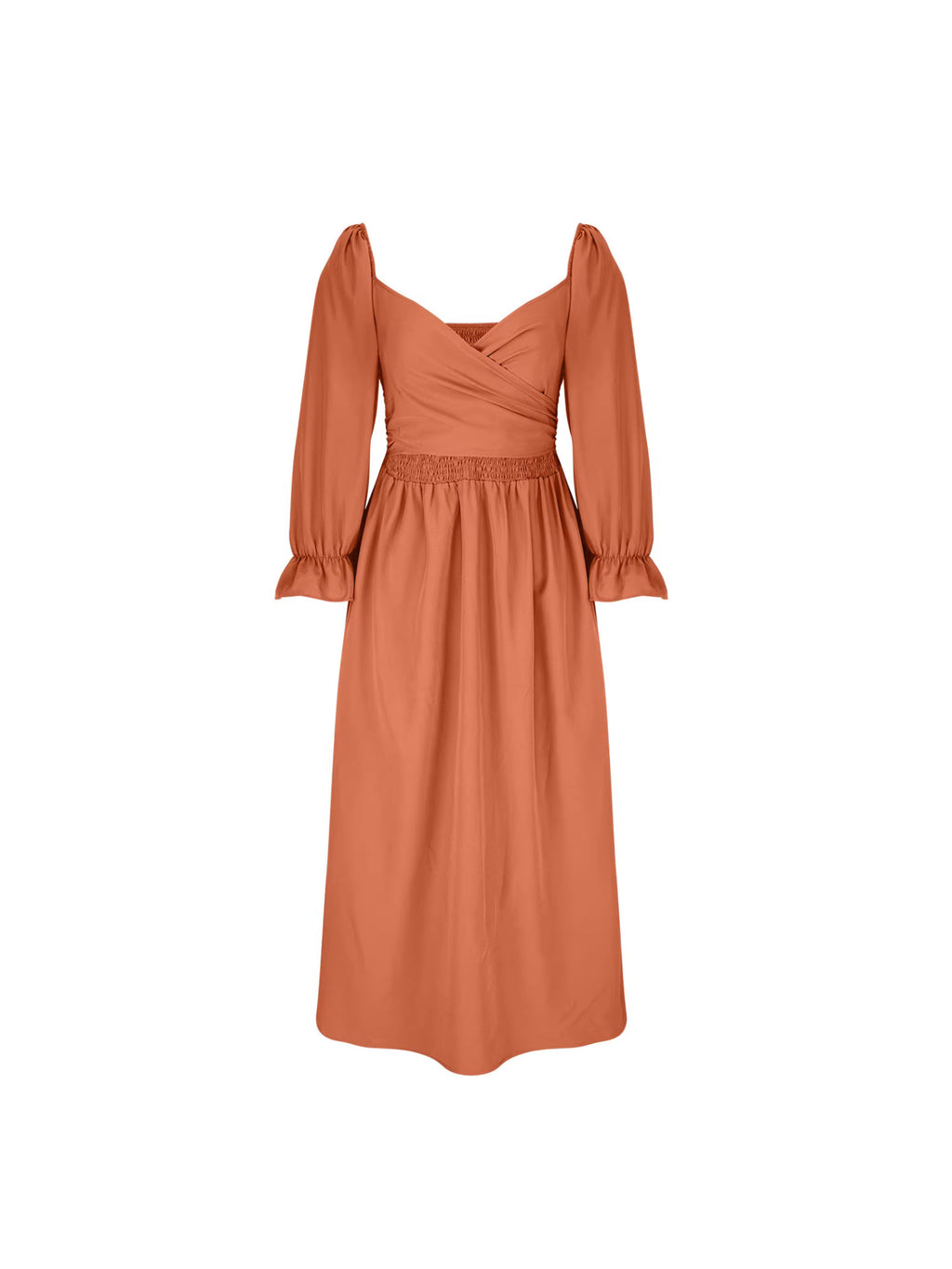 Women's Elegant Half Sleeve Front Back Wearable Dress