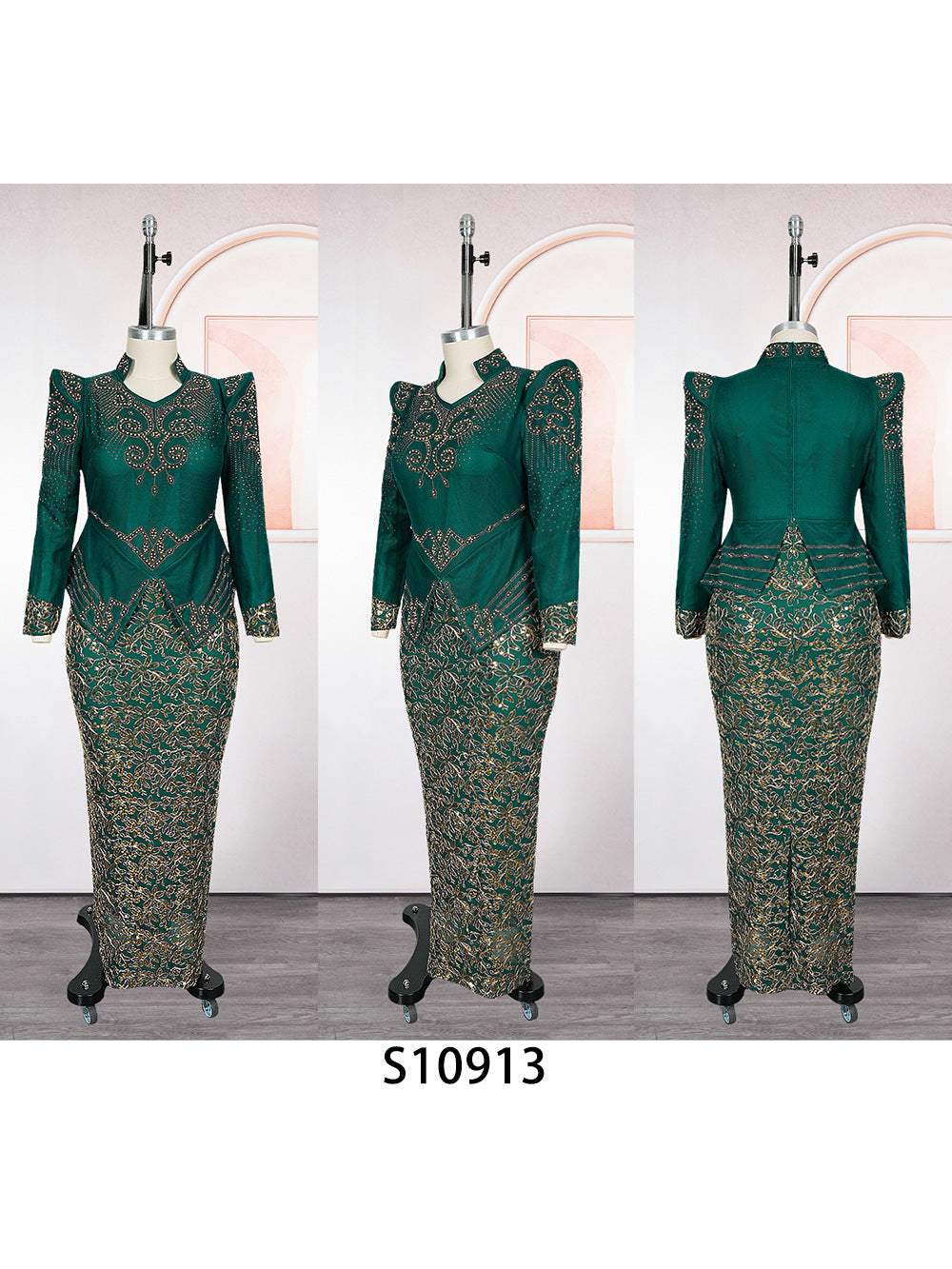 Women's Wear Elegant Thick Rope Three-dimensional Embroidery Fashion Slim Dress