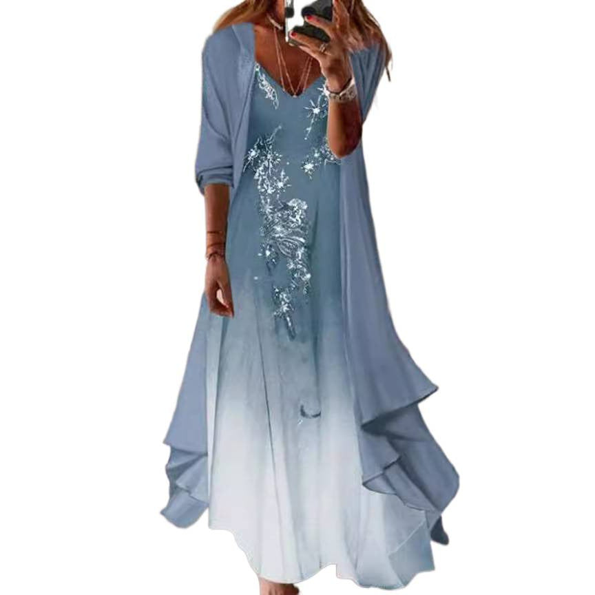 Women's Holiday Suspender Indian Style Large Swing Dress