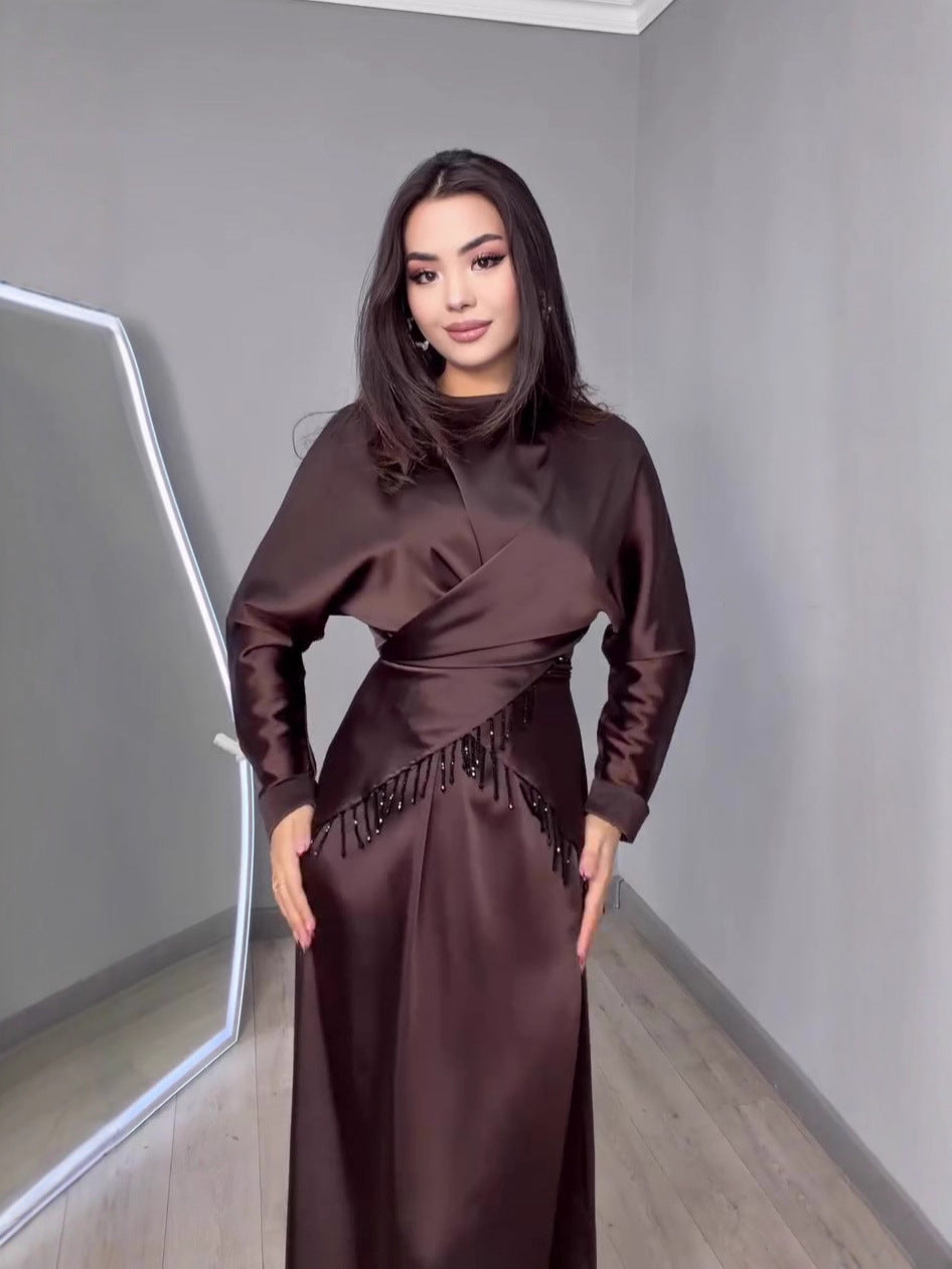 Winter Elegant Graceful Long Sleeve Silky Suits