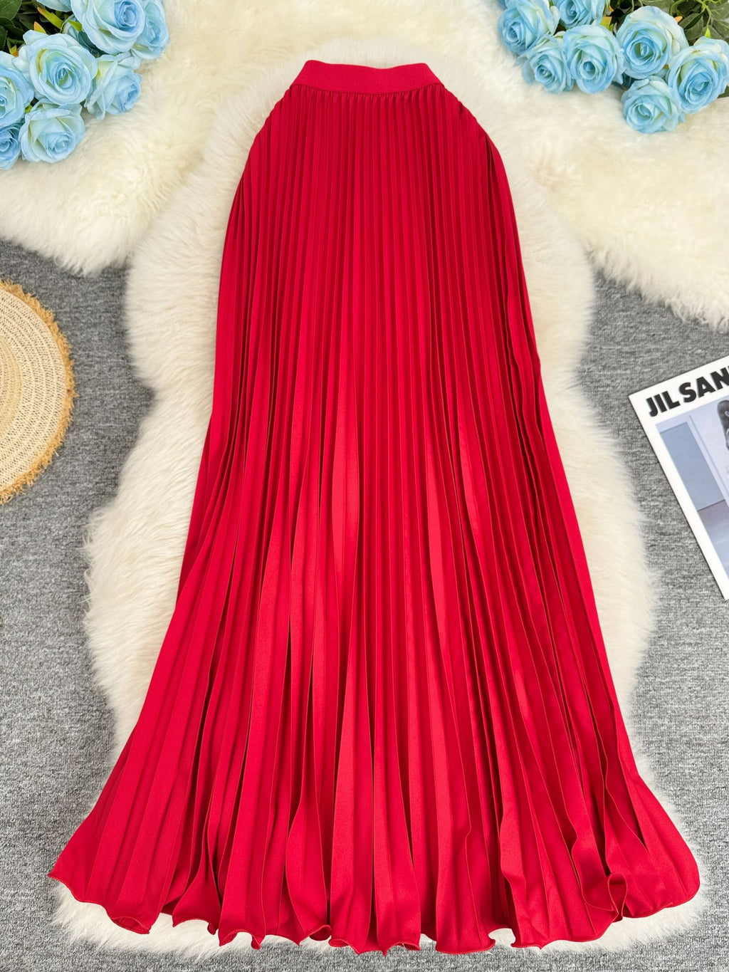 Women's Commute High Waist Slimming A- Line Midi Skirts
