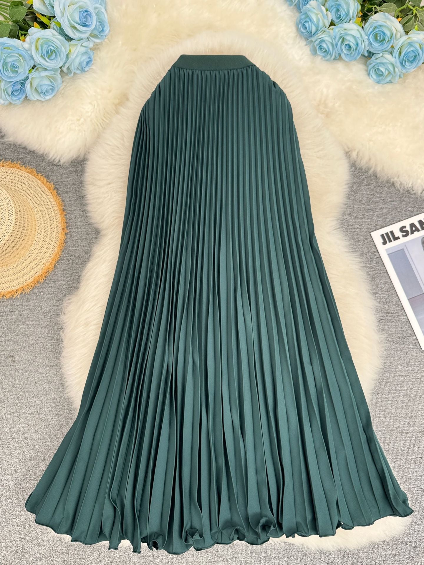 Women's Commute High Waist Slimming A- Line Midi Skirts