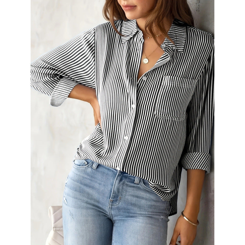 Women's Loose Casual Long Sleeves Shirt Tops