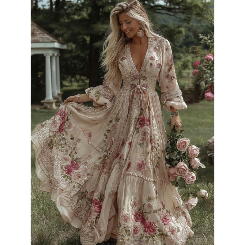 Autumn Digital Printing American Fashion Casual Halloween Dress