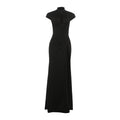 Women's Sexy High Split Stand-up Collar Slim Fit Temperament Dress