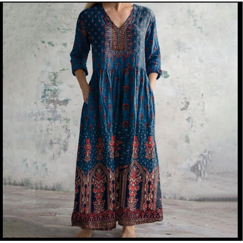 Autumn Digital Printing American Fashion Casual Halloween Dress