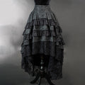 Women's Retro Black Long Gothic Style Asian Culture Lace Skirt