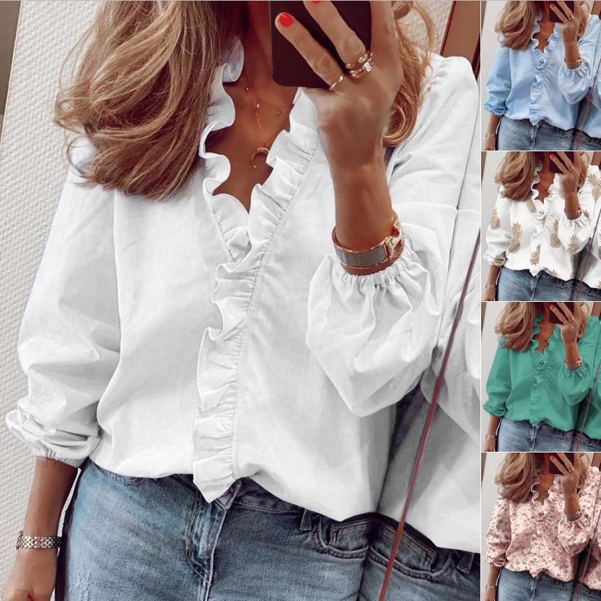 Stylish Unique Classic Women's Sleeve Ruffle Blouses