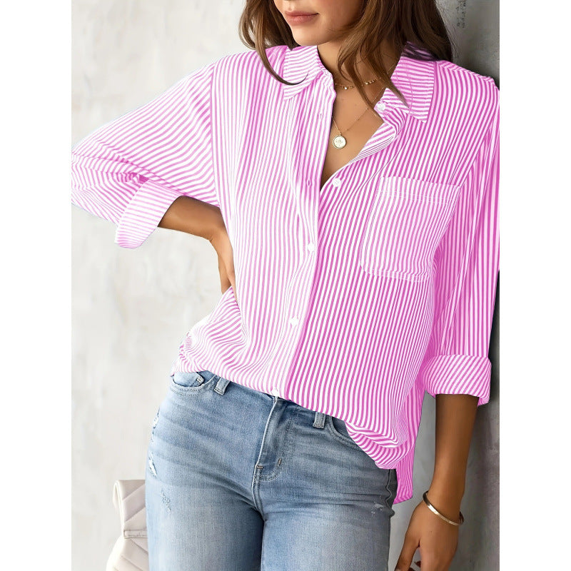 Women's Loose Casual Long Sleeves Shirt Tops
