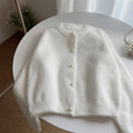 Women's Imitation Mink Pearl Buckle Outerwear Loose Women's Sweater
