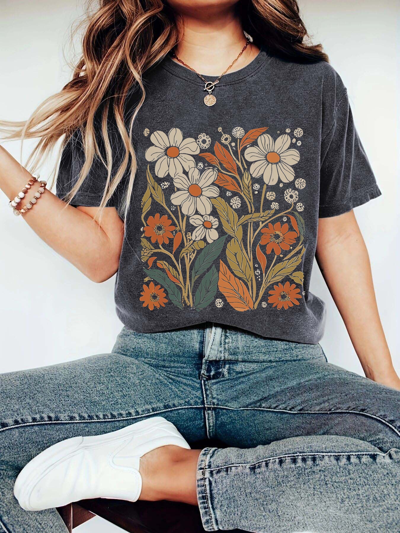 Women's Graphic Print Crew Neck Sleeve Casual Women's T-shirt