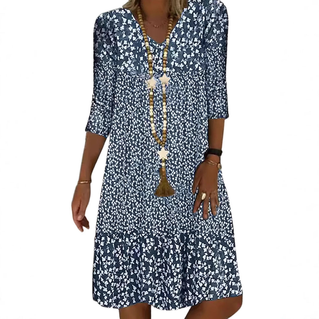 Creative Women's Summer Half Sleeves Mid-length Dress