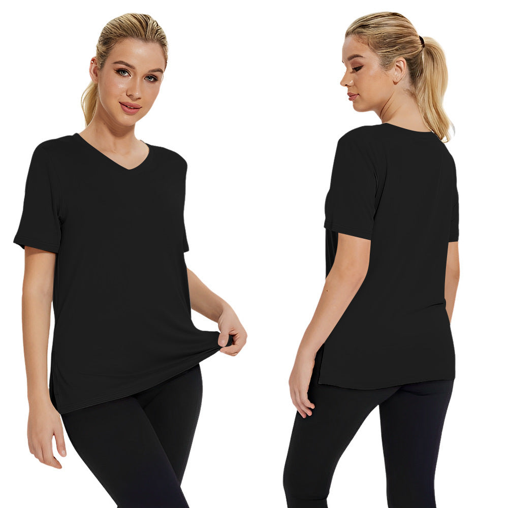 Women's Simple Fashion Pure Color Loose Split Clothing