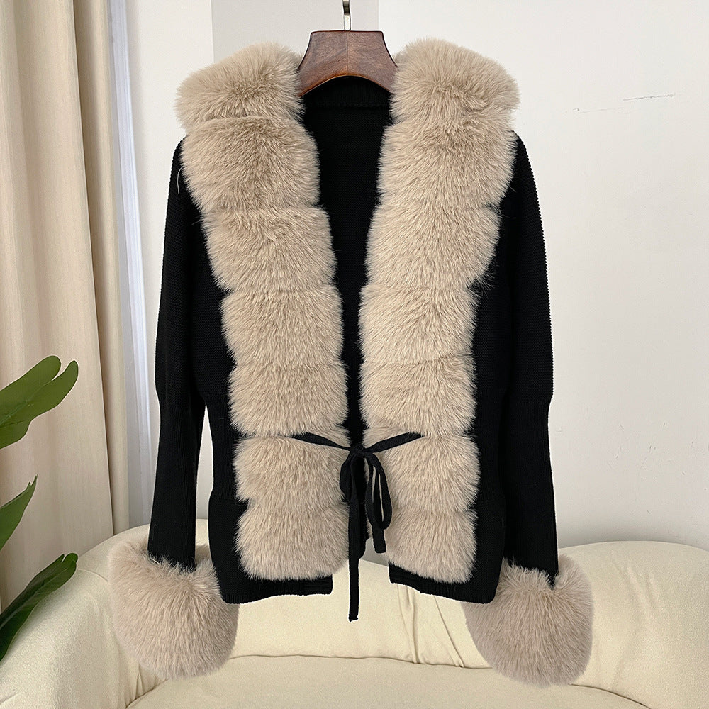 Fashion Beautiful Women's Fur Imitation Fox Coats