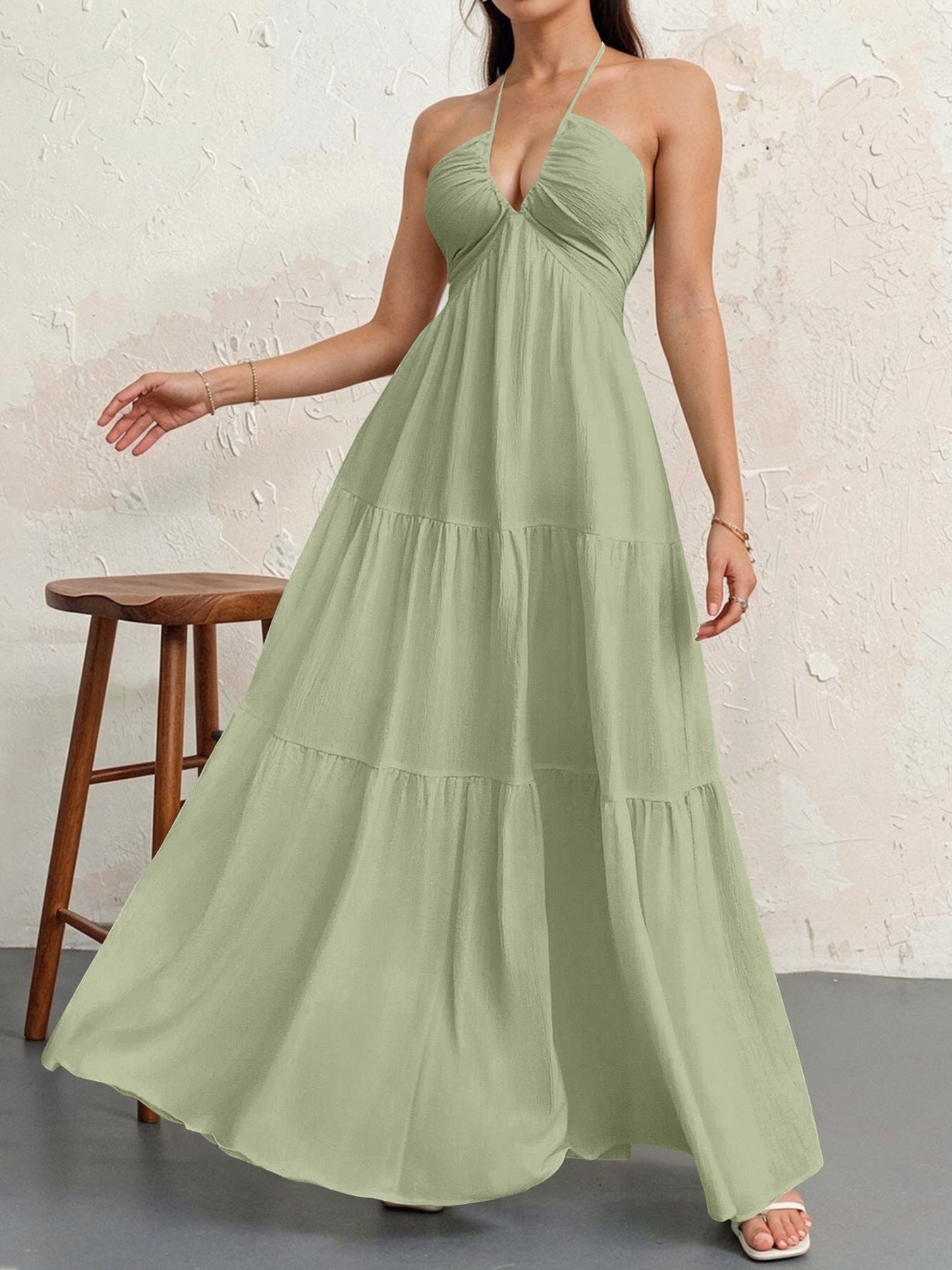 Unique Trendy Versatile Women's Summer Halter Dress