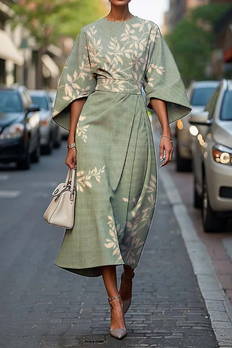Classy Women's Floral Ocean Eternal Elegant Dress