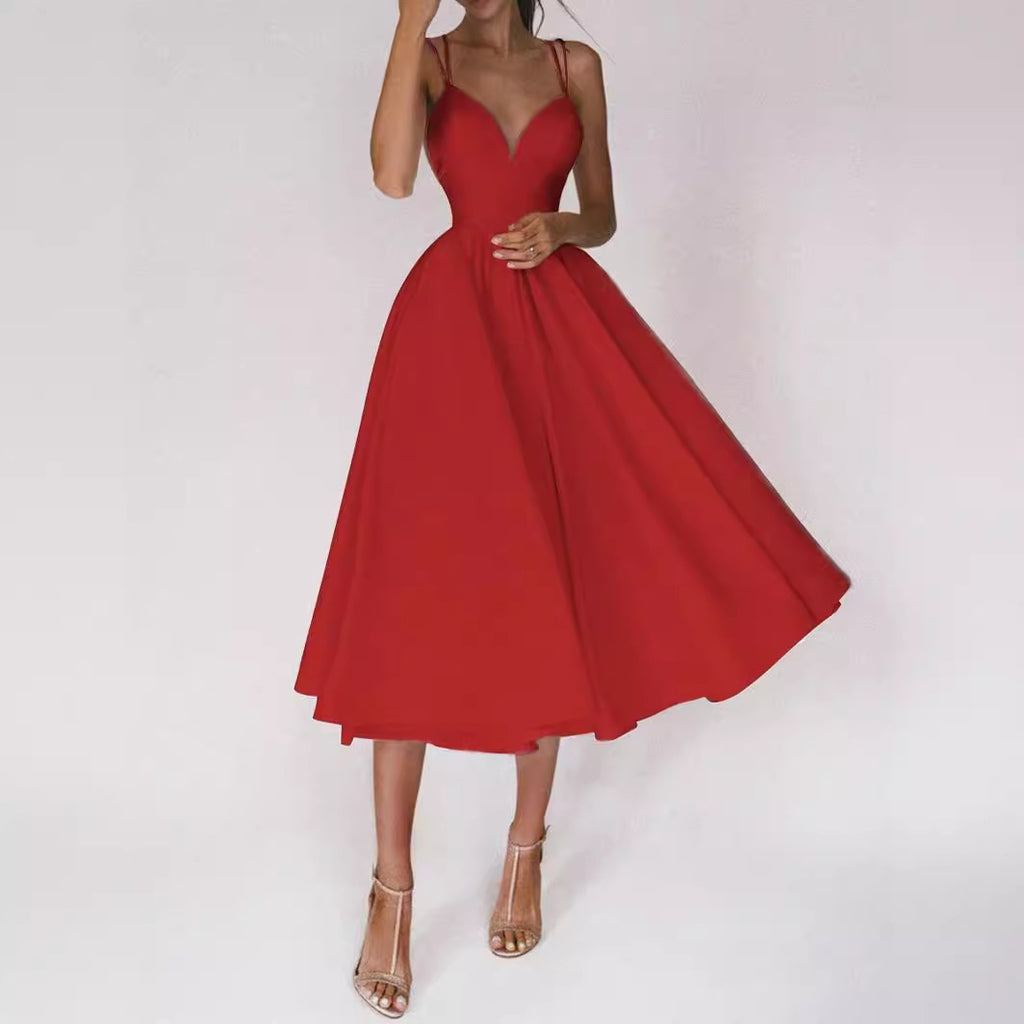 Women's Sling Fashion Sexy Large Swing Dress