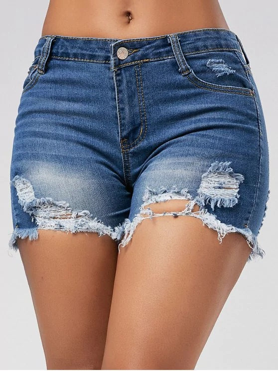 Stylish Pretty Ripped Monkey Tassel Denim Women's Jeans