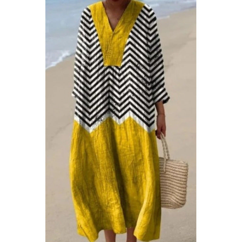 Women's Long Sleeve Shirt Casual Floral Print Skirts
