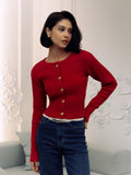 Women's Source Summer Twist Single-breasted Casual Sleeve Sweaters