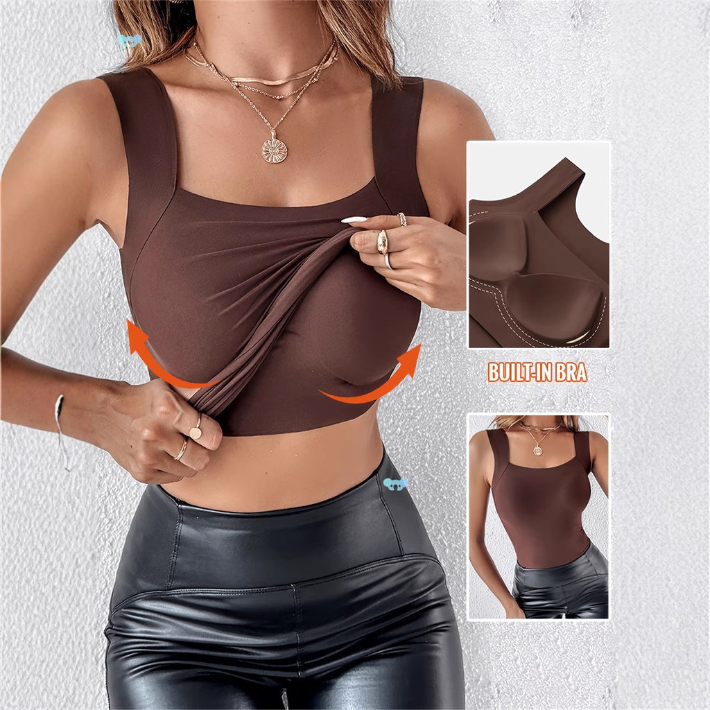 Women's Color Ribbon Chest Pad Outer Wear Women's T-shirt