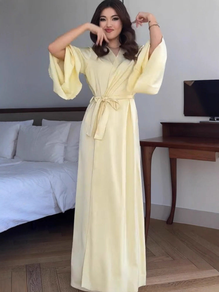 Women's Autumn Fashion Short-sleeved Long Set Coats